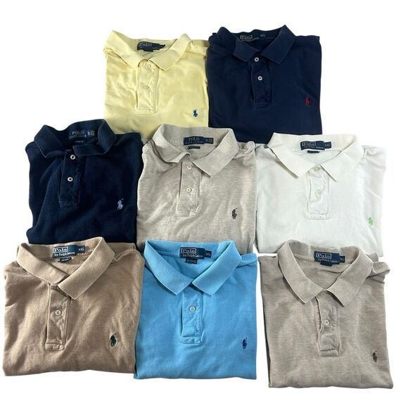 Lot Of 8 Polo Ralph Lauren Polo Men’s XXL Bundle Multicolor Cotton Classic Fit - Picture 1 of 16